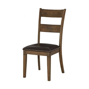 ACME Nabirye Leatherette/Wood Dining Chair in Dark Oak