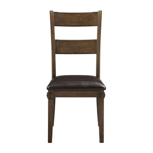 ACME Nabirye Leatherette/Wood Dining Chair in Dark Oak