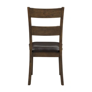 ACME Nabirye Leatherette/Wood Dining Chair in Dark Oak