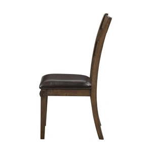 ACME Nabirye Leatherette/Wood Dining Chair in Dark Oak