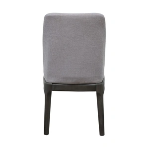 ACME Madan Fabric/Wood Dining Side Chair in Light Gray/Gray Oak