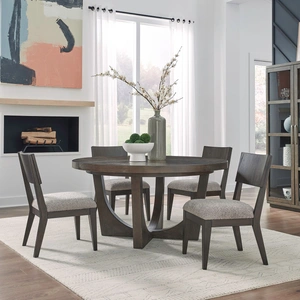 Liberty Furniture Cascade Falls 5-Piece Round Pedestal Dining Set | Satin Espresso, Satin Espresso