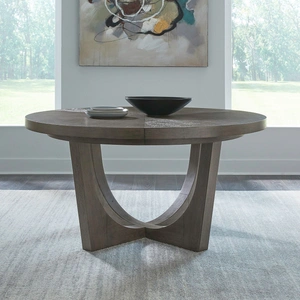 Liberty Furniture Cascade Falls Round Wood Extendable Pedestal Dining Table, Satin Espresso