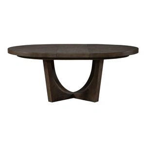 Liberty Furniture Cascade Falls Round Wood Extendable Pedestal Dining Table, Satin Espresso