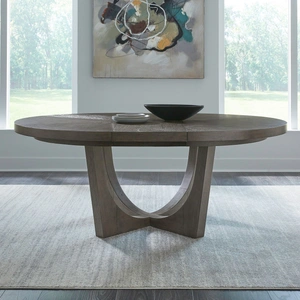 Liberty Furniture Cascade Falls Round Wood Extendable Pedestal Dining Table, Satin Espresso