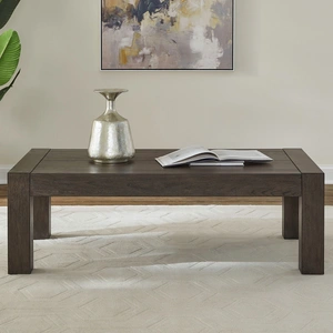 Liberty Furniture Cascade Falls Rectangular Wood Cocktail Table, Satin Espresso