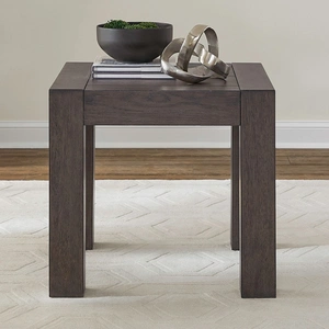 Liberty Furniture Cascade Falls Square Wood End Table, Satin Espresso