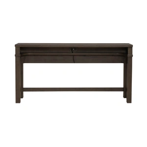 Liberty Furniture Cascade Falls Rectangular Wood Console Bar Table w/Charging Station, Satin Espresso