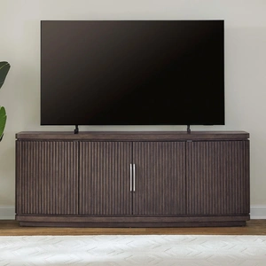 Liberty Furniture Cascade Falls 82-inch Wood 4-Door TV Console, Satin Espresso