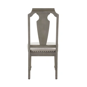 ACME Zumala Fabric/Wood Dining Side Chair, Beige/Weathered Oak (Set of 2)
