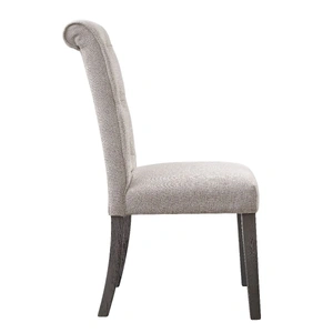 ACME Yabeina Fabric/Wood Dining Side Chair, Beige (Set of 2)