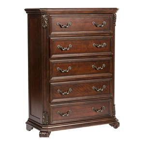 Liberty Furniture Messina Estates Wood 5-Drawer Chest, Cognac