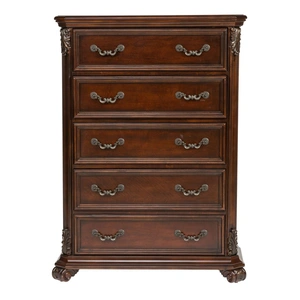 Liberty Furniture Messina Estates Wood 5-Drawer Chest, Cognac