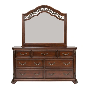 Liberty Furniture Messina Estates Arched Wood Mirror, Cognac