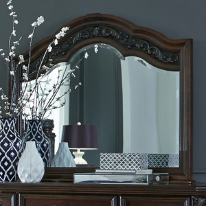 Liberty Furniture Messina Estates Arched Wood Mirror, Cognac