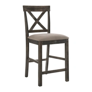 ACME Martha II Fabric/Wood Counter Chair (Set of 2)