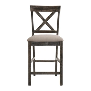 ACME Martha II Fabric/Wood Counter Chair (Set of 2)