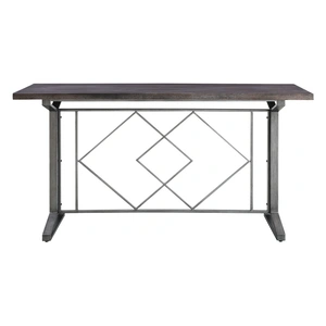 ACME Evangeline Wood/Metal Rectangular Counter Table, Salvaged Brown/Black