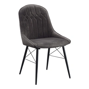 ACME Abraham Fabric Dining Chair, Gray/Black