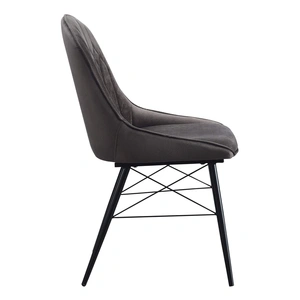ACME Abraham Fabric Dining Chair, Gray/Black