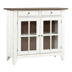 Liberty Furniture Al Fresco Wood 2-Door 2-Drawer Server, Graphite/Whitestone