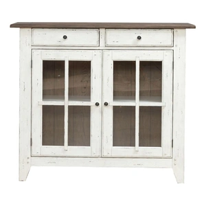 Liberty Furniture Al Fresco Wood 2-Door 2-Drawer Server, Graphite/Whitestone