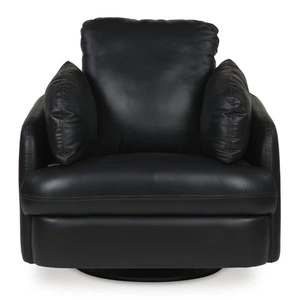 Ashley Furniture ModMax II Leather Swivel Glider Recliner, Black