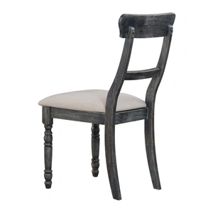 ACME Leventis Fabric/Wood Dining Chair, Light Brown/Weathered Gray (Set of 2)