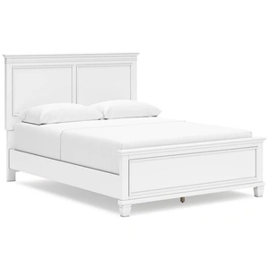 Ashley Furniture SM Fortman Wood Panel Bedroom Set, White