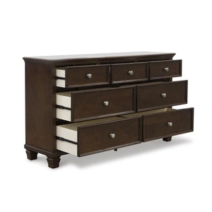 Ashley Furniture SM Danabrin Wood 7-Drawer Dresser in Brown