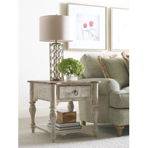 Kincaid Weatherford Square Wood 1-Drawer End Table