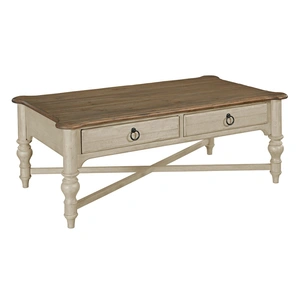 Kincaid Weatherford Rectangular Wood 2-Drawer Cocktail Table