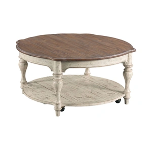 Kincaid Weatherford Bolton Round Wood Cocktail Table Set