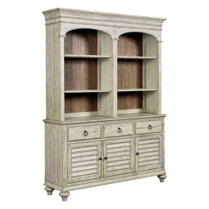 Kincaid Weatherford Hastings Wood 3-Drawer Open Hutch/Buffet w/3Doors