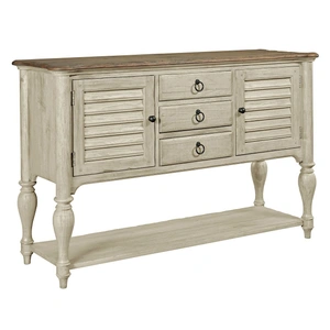 Kincaid Weatherford Edisto Wood 3-Drawer Sideboard w/2 Doors