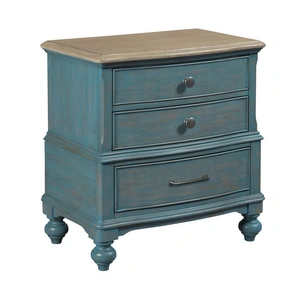 American Drew Litchfield Moray Wood Nightstand w/3 Drawers