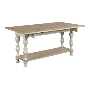 American Drew Litchfield Lakeside Wood Flip Top Console Table, Sunwashed