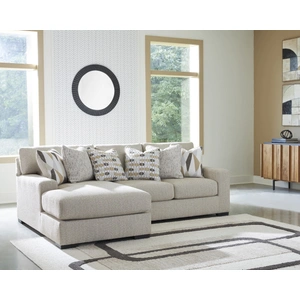 Ashley Furniture Laurelgrove Polyester 2-Piece Sofa Chaise, Pebble