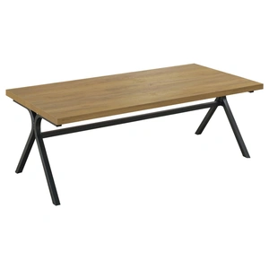 Coaster Colmar Wood Veneer 3-piece Trestle Occasional Table Set, Golden Oak/Gunmetal