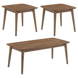 Coaster Radley Wood Veneer 3-piece Occasional Table Set, Natural Walnut
