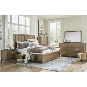 Ashley Furniture SM Cabalynn Wood Panel Bedroom Set, Light Brown