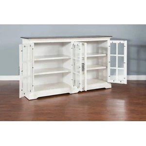 Sunny Designs SM Carriage House Wood Server w/4 Doors, European Cottage