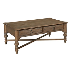 Kincaid Weatherford Rectangular Wood 2-Drawer Cocktail Table
