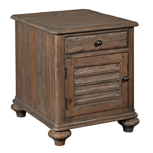 Kincaid Weatherford Rectangular Wood 1-Drawer Chairside Table w/Door