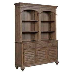 Kincaid Weatherford Hastings Wood 3-Drawer Open Hutch/Buffet w/3Doors