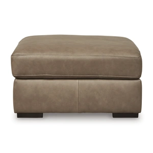 Ashley Furniture Veronella 40-inch Square Oversized Ottoman - Sahara Tan Faux Leather, Sahara