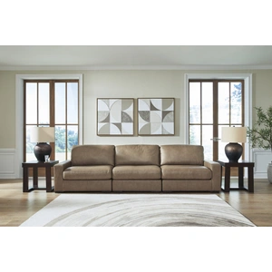 Ashley Furniture Veronella Leather 3-Piece Modular Sofa, Sahara