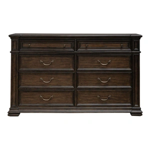 Liberty Furniture Provence Park Wood 8-Drawer Dresser, Chateau Brown