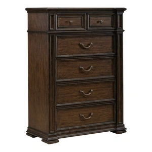 Liberty Furniture Provence Park Wood 6-Drawer Chest, Chateau Brown