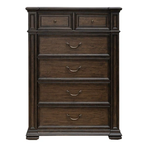 Liberty Furniture Provence Park Wood 6-Drawer Chest, Chateau Brown